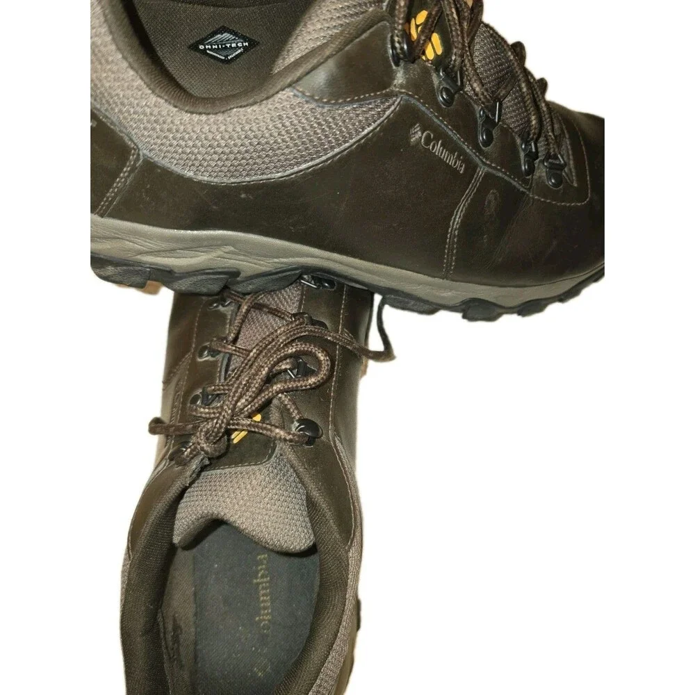 Columbia BM1729-231 Waterproof Leather Hiking Shoes Men’s 17 Omni-Grip Brown EUR